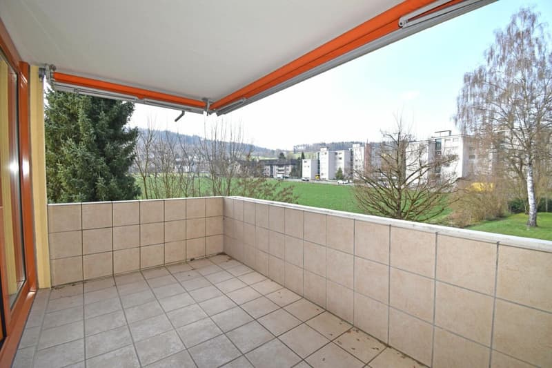 Balkon mit Sicht ins Grüne