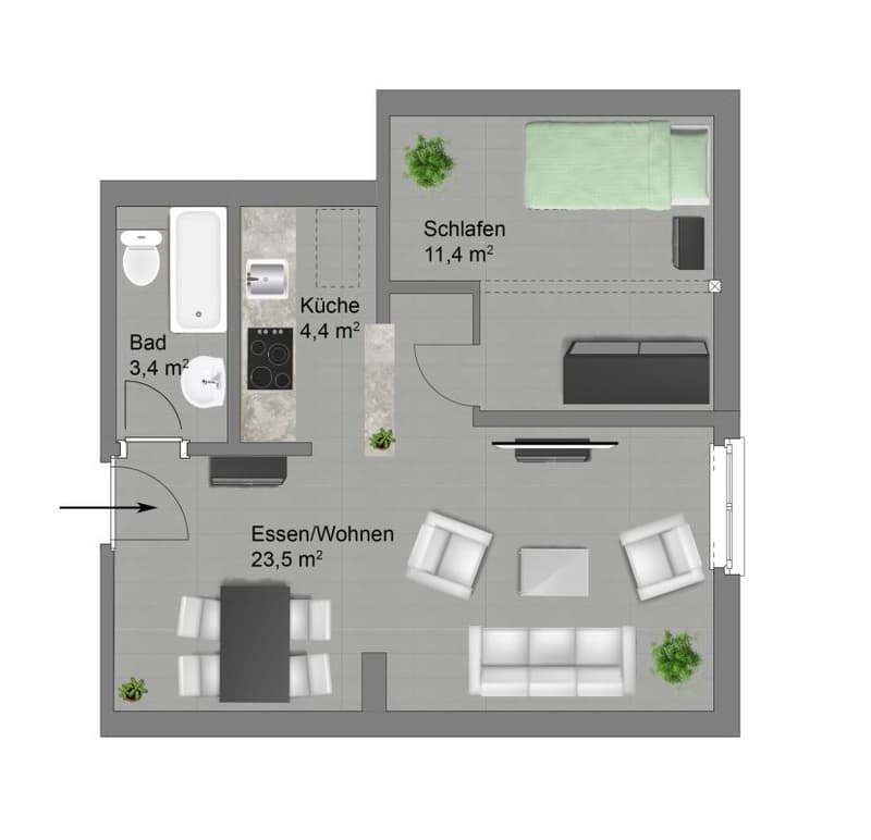 Grundriss Wohnung