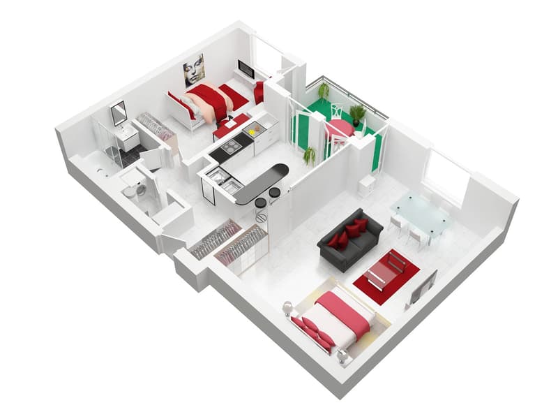 Appartamento arredato di 2,5 locali - balcone, lavanderia privata, ascensore - a Buchs Zürich (15)
