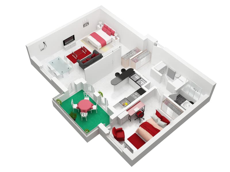 2.5-Zimmer-Wohnung - möbliert - mit Balkon in Buchs Zürich (23)