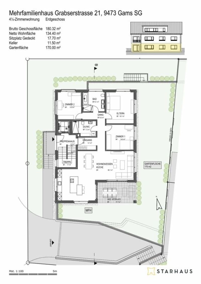 4.5-room garden apartment in Gams (7)