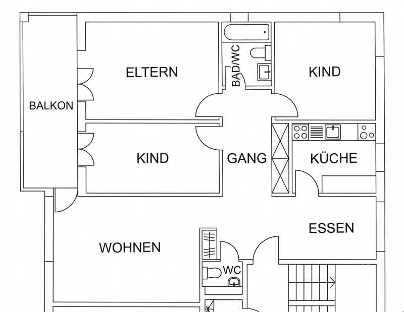 Quiet 4.5-room apartment in the center (24)