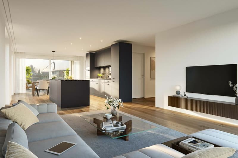 Nouveau bâtiment "ALPENBLICK" - appartement 3,5 pièces spacieux avec vue à longue distance inobstructée (1)