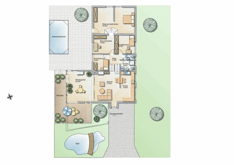 Exclusive 6.5-room house with dream garden, pool, and direct lake access - Your paradise on the water! (Object in building rights) (15)
