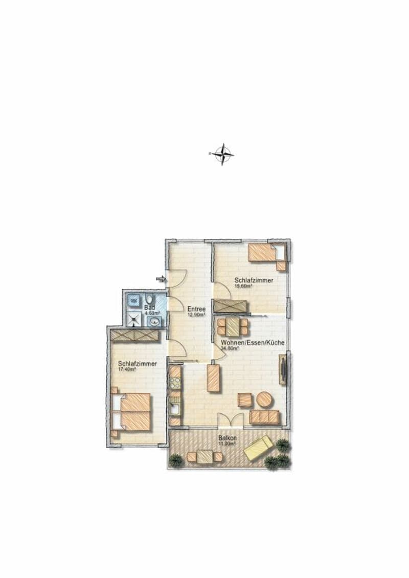 Habitation calme et bien entretenue - charmant appartement 3.5 pièces à Berneck SG (11)