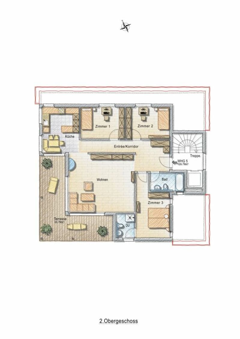 APPARTEMENT 4.5 PIÈCES LUMINEUX AU 2ÈME ÉTAGE AVEC TERRASSE COUVERTE SPACIEUSE & SALLE DE BAIN EN SUITE PRÈS DU LAC (10)