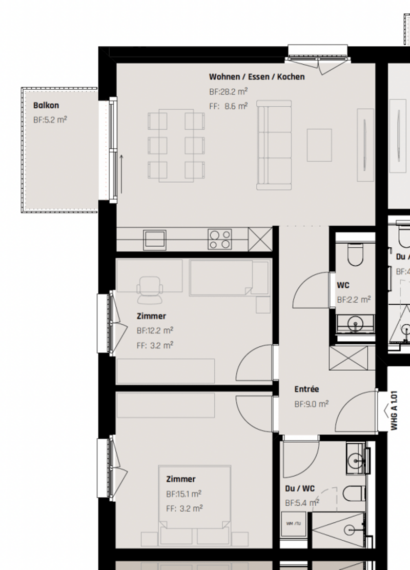 NEW BUILD: Luxurious 3.5-room apartment for people with high standards (10)