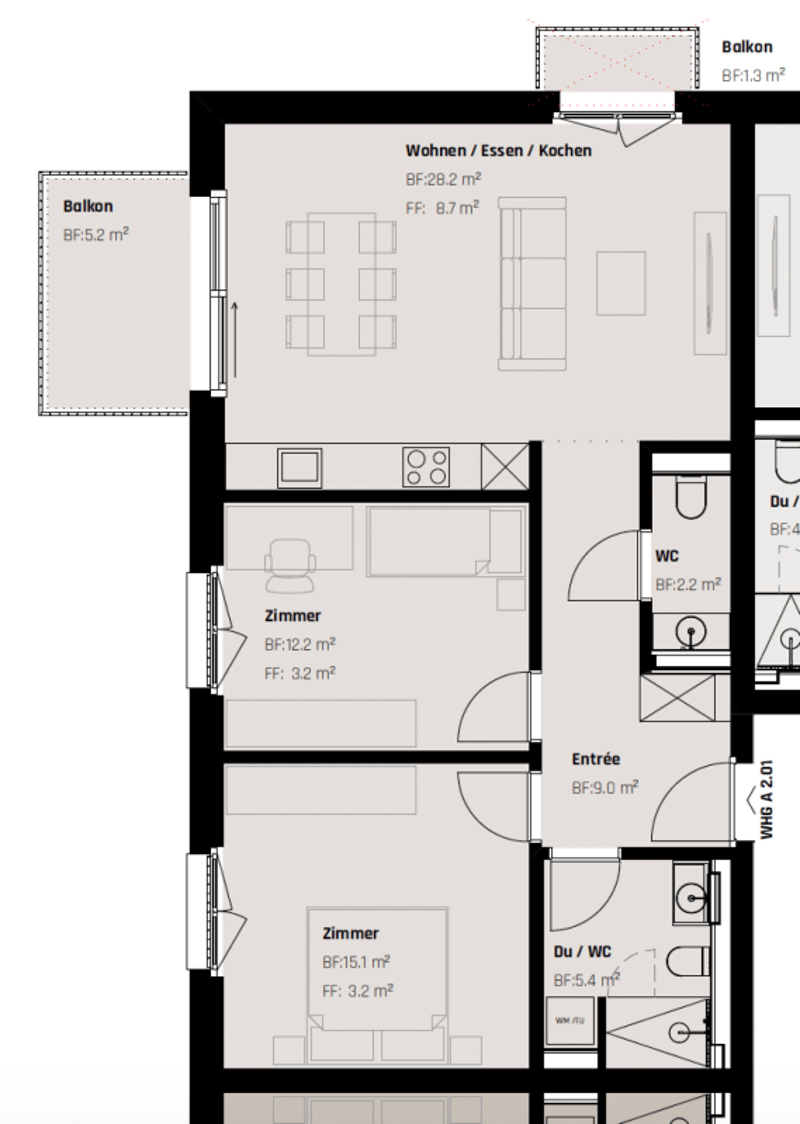Design meets living comfort - exclusive 3.5-room apartment (9)