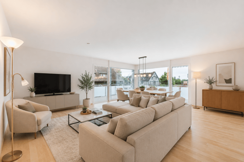 4.5-ZIMMER-WOHNUNG IM 1. OG MIT GROSSZÜGIGER, GEDECKTER TERRASSE IN SEENÄHE (1)