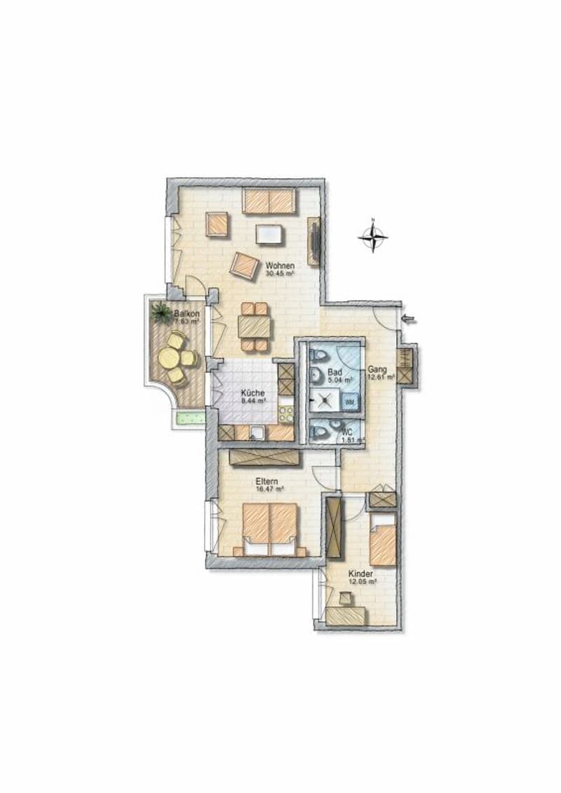 Appartement moderne avec vue sur le lac au-dessus des toits de Rorschacherberg (9)