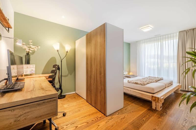 Neubaukomfort mit Gartenidylle - hochwertige 3.5-Zimmer Gartenwohnung direkt angrenzend an die Landwirtschaftszone (6)