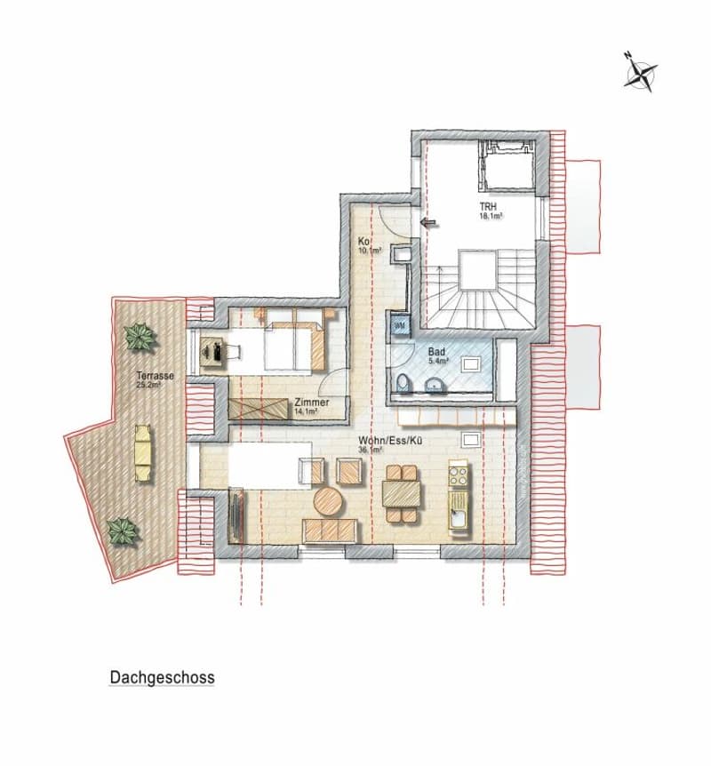 Wohnen mit Weitsicht - attraktive 2.5-Zimmer Neubau Wohnung mit Dachterrasse (7)