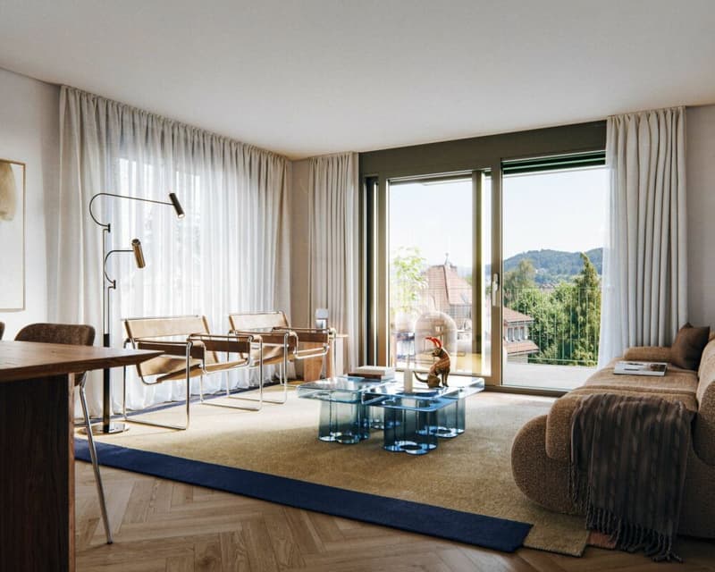 Ruhig und zentral wohnen - luxuriöse 3.5-Zimmer-Wohnung in St. Gallen (1)