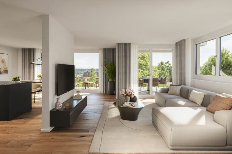 Familienwohnen mit Aussicht - grosszügiges 5.5-Zi. Doppel-Einfamilienhaus (7)