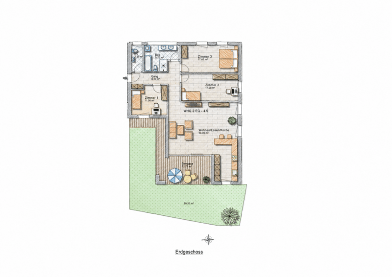 4.5-Zimmer Gartenwohnung | Seenah und zentral wohnen im steuergünstigen Bottighofen (7)
