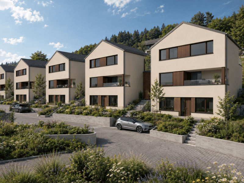bewilligtes Projekt mit 7 Einfamilienhäusern (2)