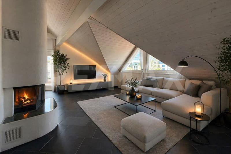 Appartement mansardé charmant avec cheminée et terrasse dans un quartier calme (4)