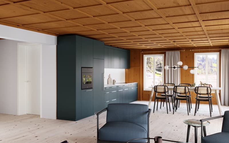 Wohnzimmer und Küche