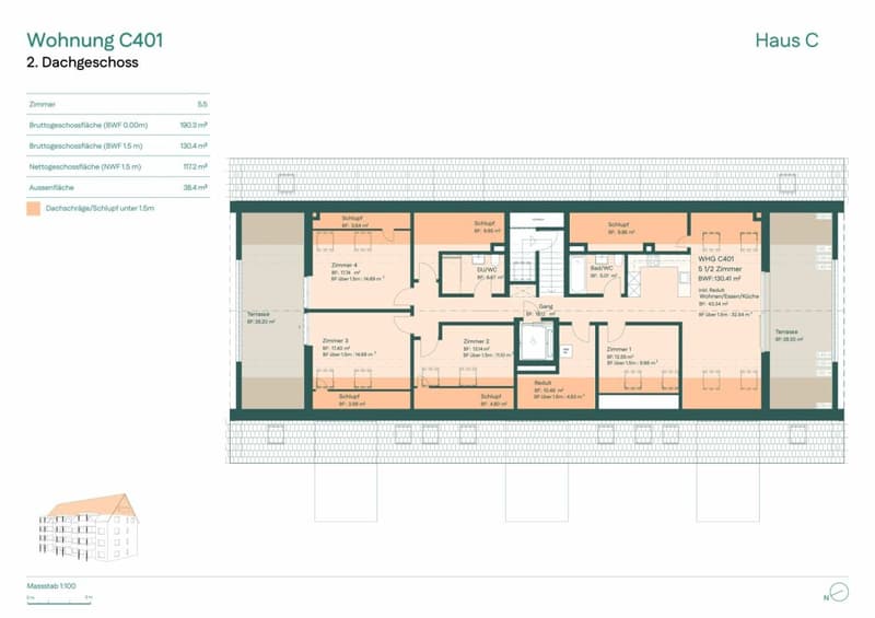 Exclusive 5.5-room attic apartment with direct elevator access (6)
