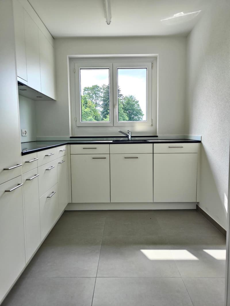 Küche mit schwarzem Granit