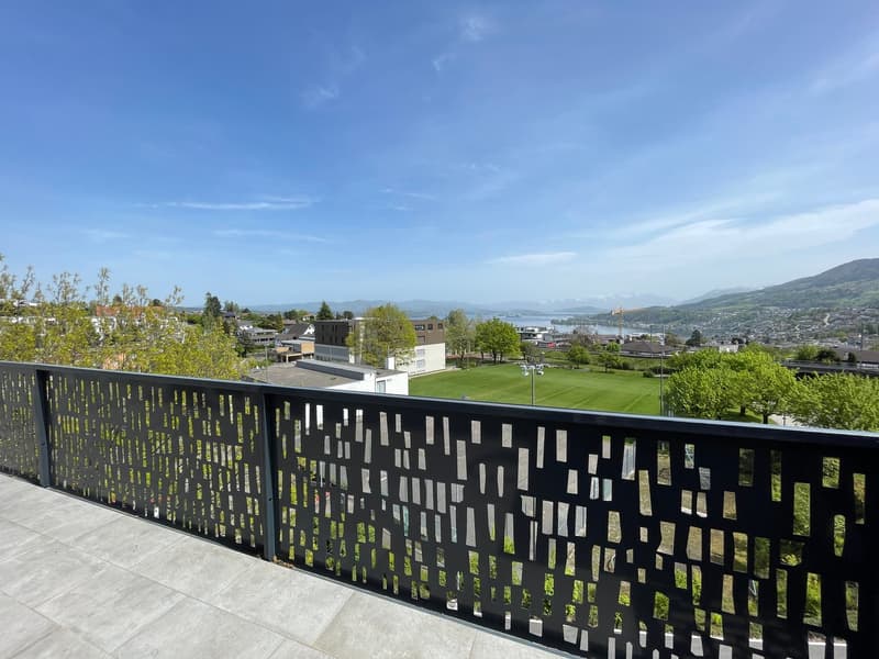 Schöne 6.5-Zimmerwohnung mit grosser Terrasse von 22m2 und mit Blick auf den Zürichsee (1)