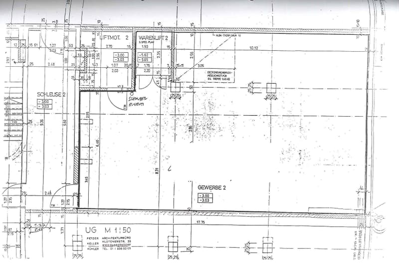 Floor plan showing different rooms and dimensions with specific labels