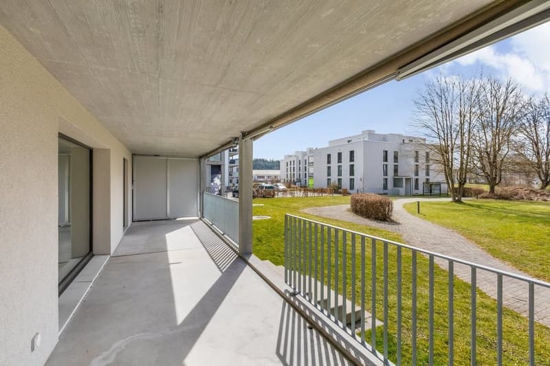 Balkon mit Treppenzugang
