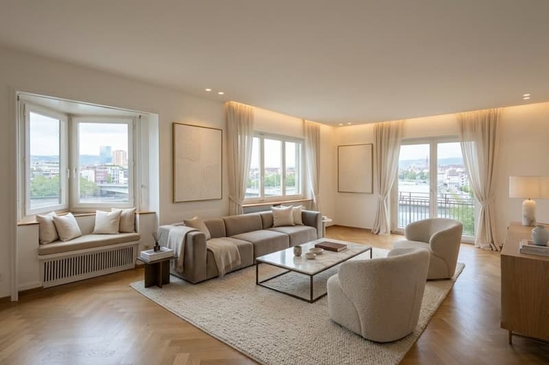Wohnen, wo Basel am schönsten ist - Altbauwohnung am Basler Rheinbord (7)