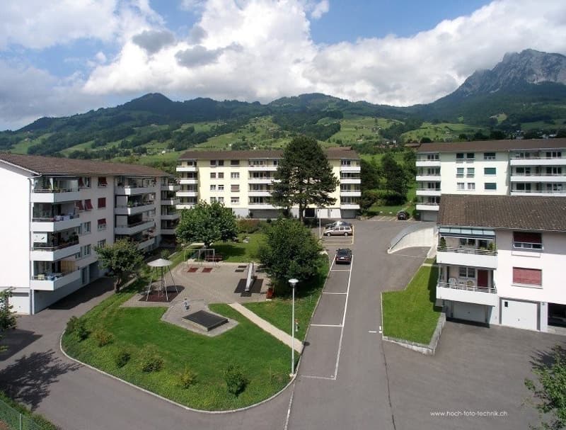 Wohnen im Grünen mit Blick auf die Mythen (1)