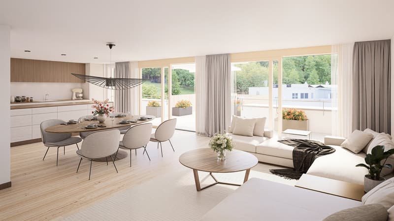 4.5-Zimmer-Attikawohnung mit weitläufigen Terrassen (3)