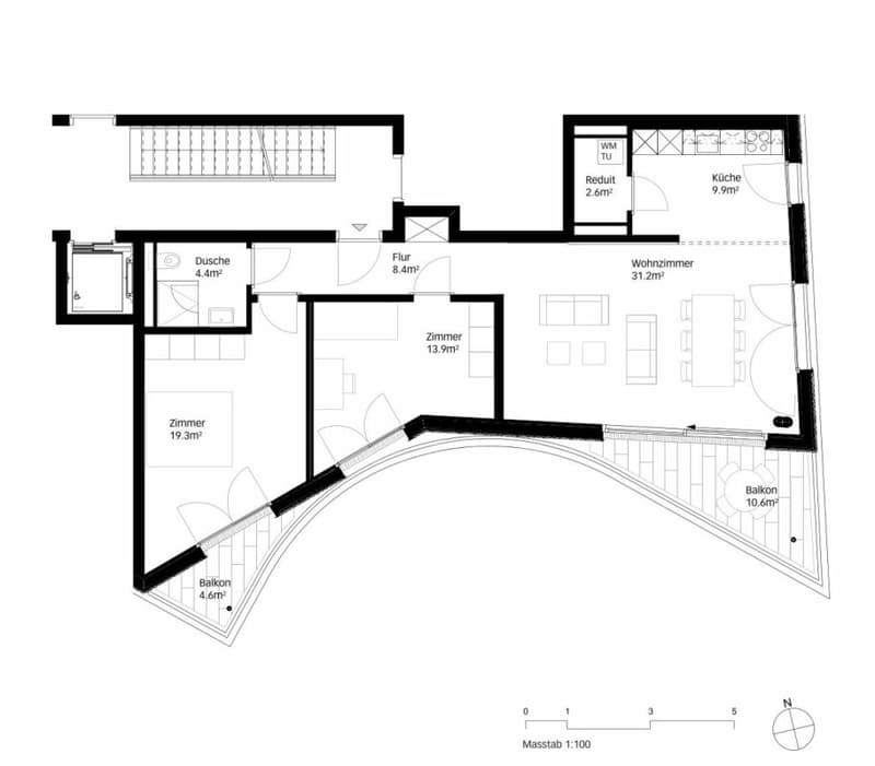 Besondere Architektur, Hochwertiger Wohnkomfort - 3.5-Zimmerwohnung (12)