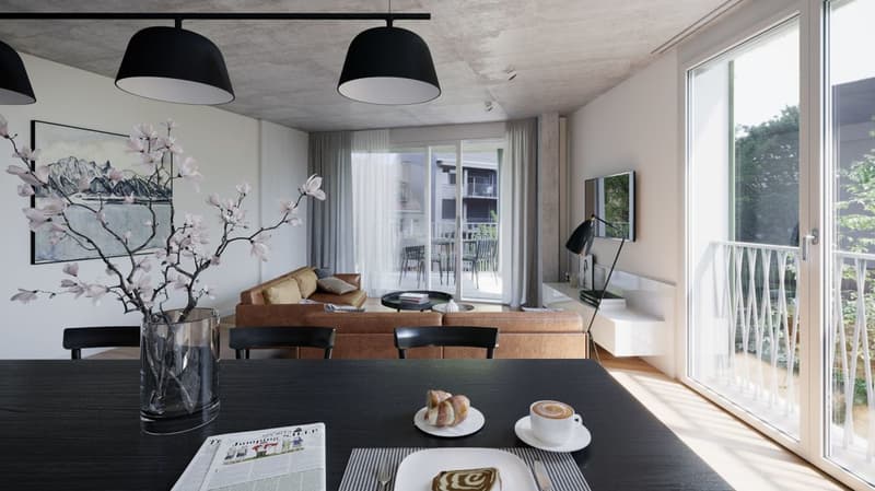 Exklusive Architektur, stilvoller Wohnkomfort - 3.5-Zimmerwohnung (5)