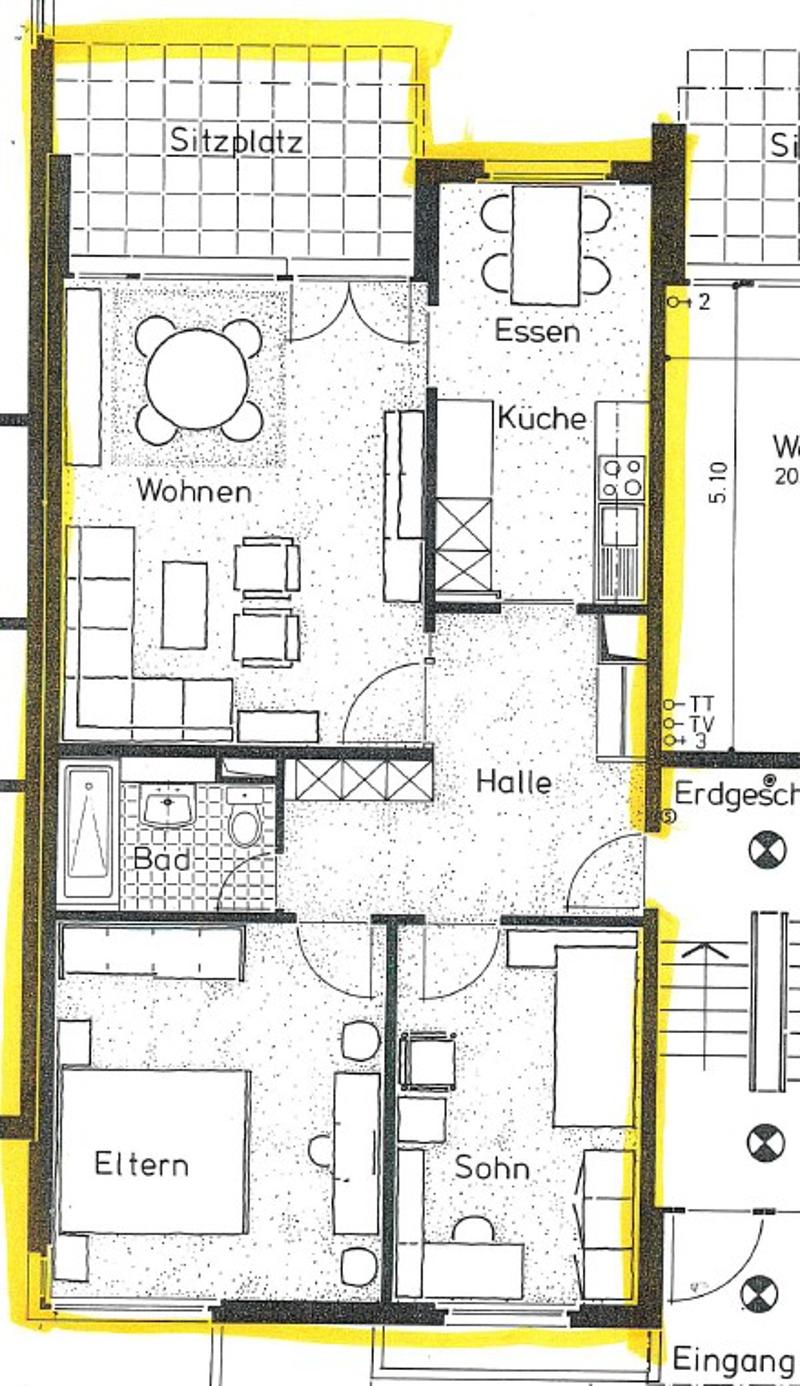 Appartamento moderno di 3 locali a Ettingen in affitto (8)