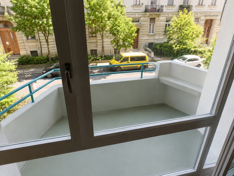 Balkon beim Wohnzimmer