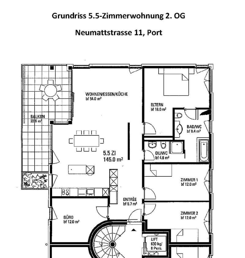Grosszügige 8.5-Zimmerwohnung an ruhiger Wohnlage mit grossem Balkon (11)
