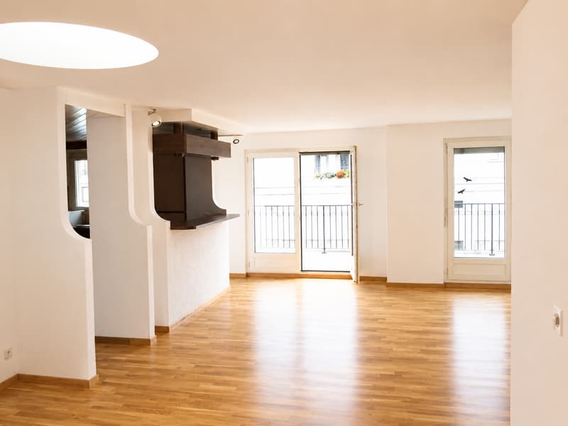 Appartamento mansardato luminoso con grande terrazza e caminetto (7)