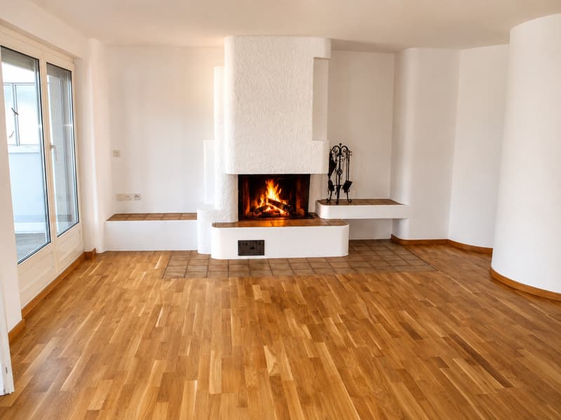 Appartamento mansardato luminoso con grande terrazza e caminetto (1)