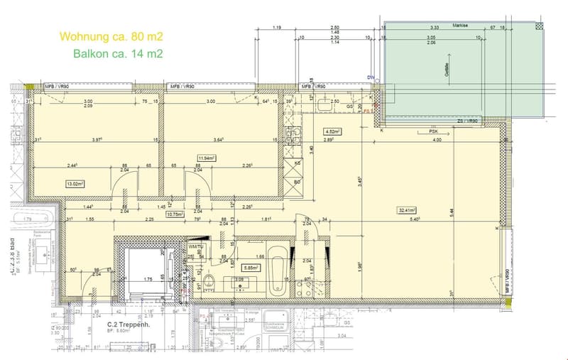 Grundriss der Wohnung