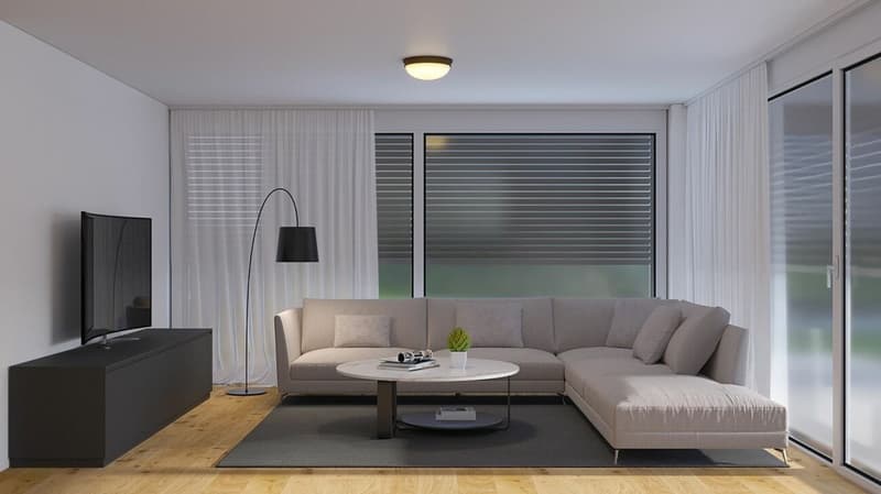 Appartement de jardin moderne 5.5 pièces avec terrasse et jardin privé - Nouveau MFH Klösterli, Brig (5)