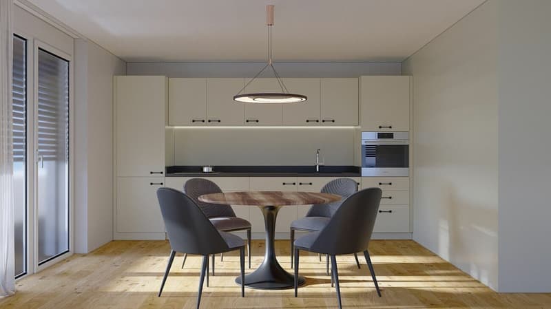 Appartement attique exclusif 3.5 pièces avec terrasse XXL - Nouveau MFH Klösterli, Brig (4)