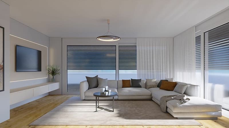 Appartement attique exclusif 3.5 pièces avec terrasse XXL - Nouveau MFH Klösterli, Brig (3)