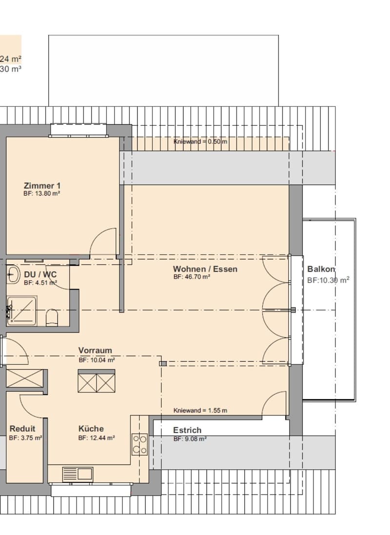 2½ ZI-WOHNUNG IN KÖNIZ (BE), MÖBLIERT, TEMPORÄR (10)