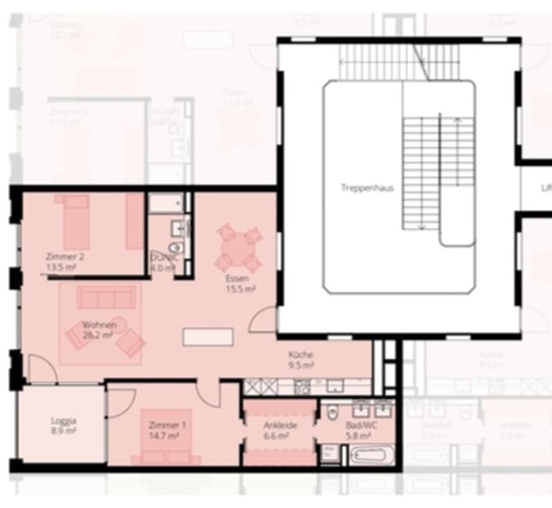 3½ ZI-WOHNUNG IN WINTERTHUR, MÖBLIERT, TEMPORÄR (10)