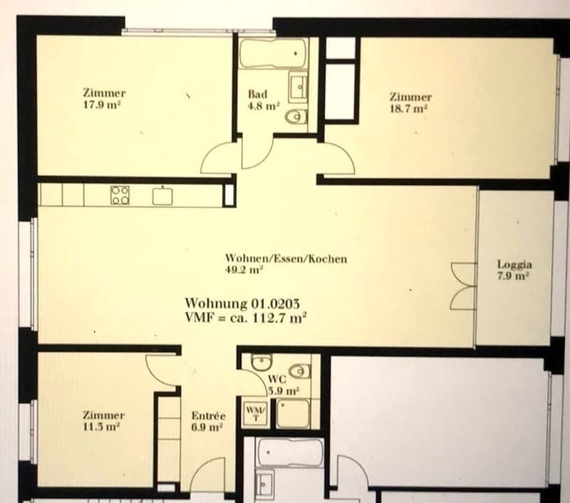 4½ ZI-WOHNUNG IN WINTERTHUR - STADT, MÖBLIERT, TEMPORÄR (10)