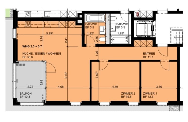 3½ ROOM APARTMENT IN HEDINGEN (ZH), FURNISHED, TEMPORARY (10)