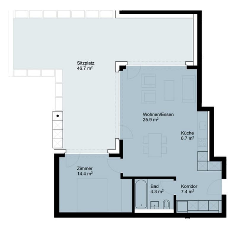2½ ZI-WOHNUNG IN LUZERN, MÖBLIERT, TEMPORÄR (7)