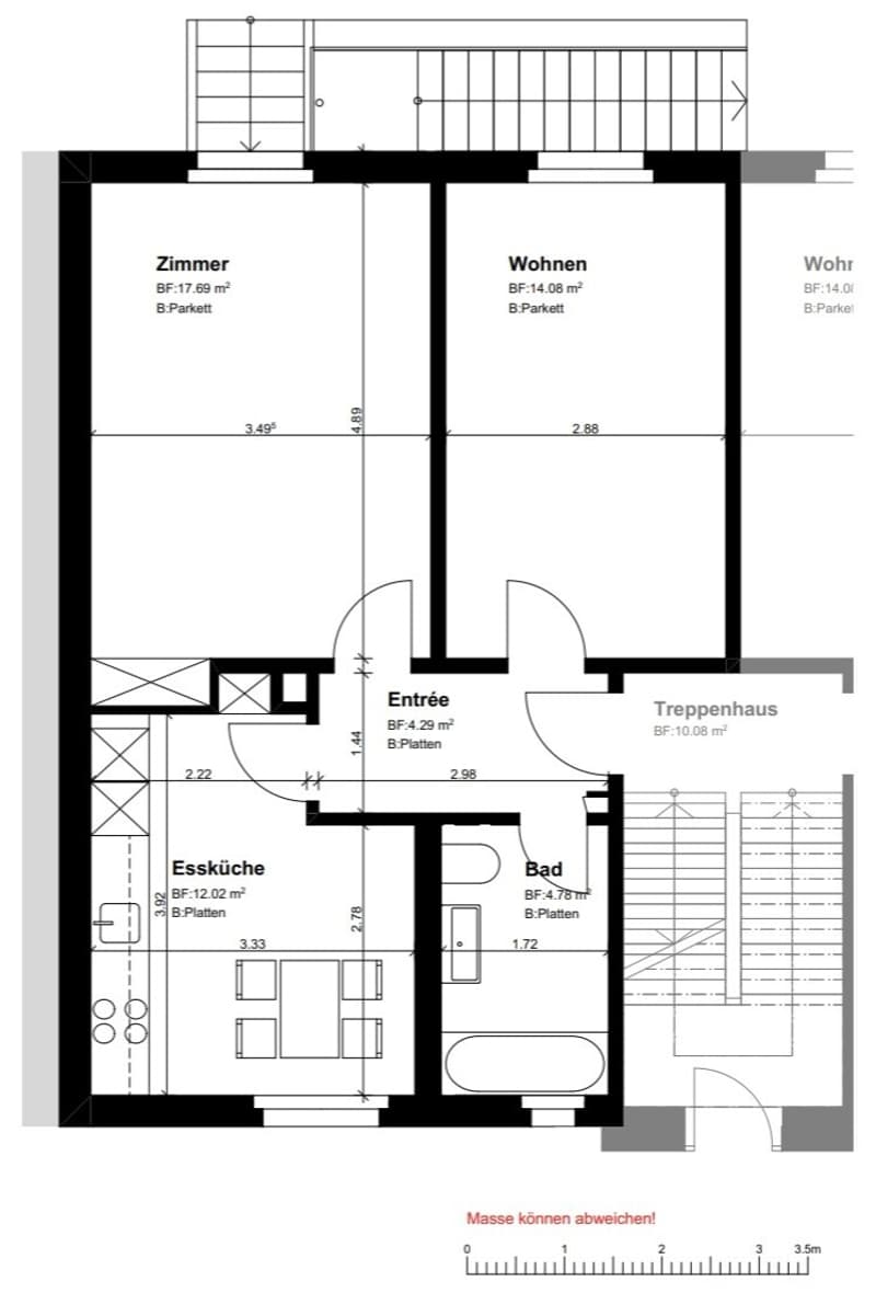 2 ZI-WOHNUNG IN BERN - WEISSENSTEIN, MÖBLIERT, TEMPORÄR (10)