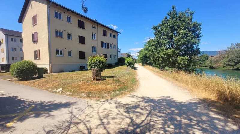 Sonnige 3.5-Zimmerwohnung im Hochparterre in Aarennähe (1)