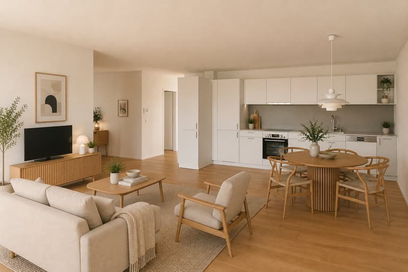 Appartement en duplex attractif de 2,5 pièces avec balcon - n° 2.2 (2)