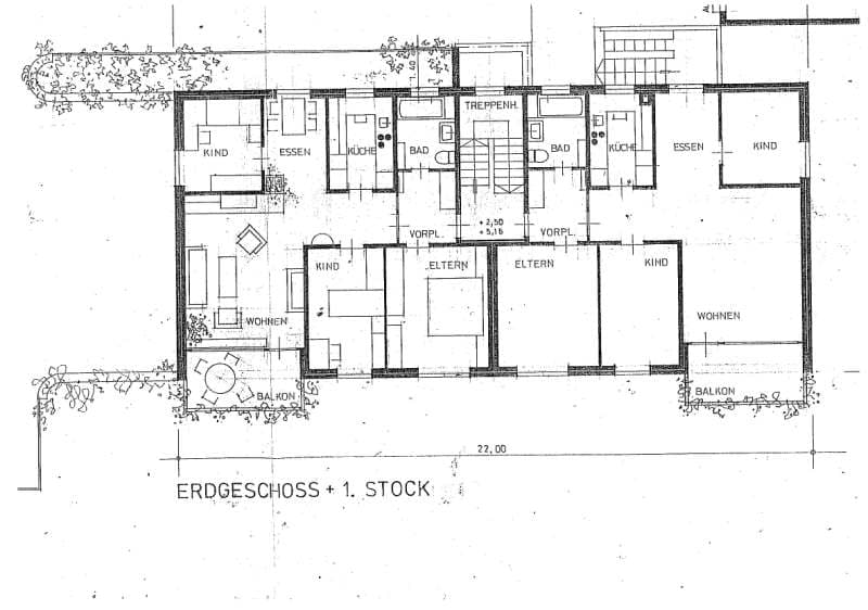 main living room, dining room, kitchen, master bedroom, 2 children's rooms, living room, 2 bathrooms, terrace